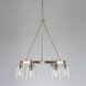 Clarence 6 Light 28 inch Brushed Nickel Down Chandelier Ceiling Light